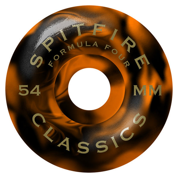 Spitfire Wheels (Jeu De 4) 54Mm F4 99D Blk Orange Swirl Clsc