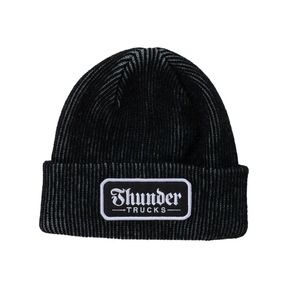 Bonnet Thunder Script Patch Grey Black White