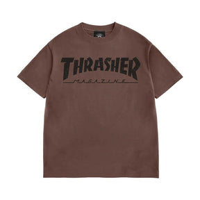 Tee-shirt Thrasher Mag Logo Vintage Brown