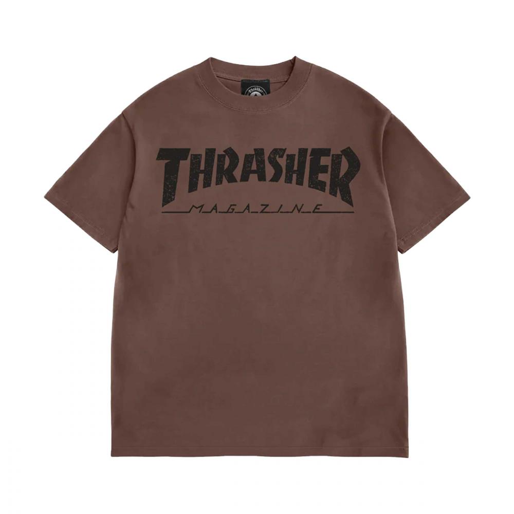 Tee-shirt Thrasher Mag Logo Vintage Brown