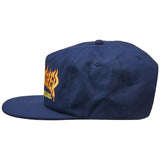 Thrasher Cap Fire Logo Snapback Navy