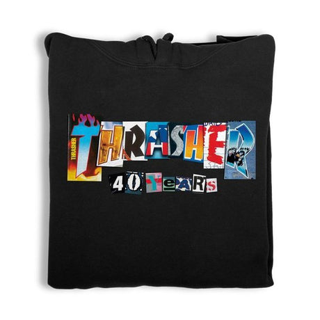 Thrasher Sweat 40 Years Hood Black