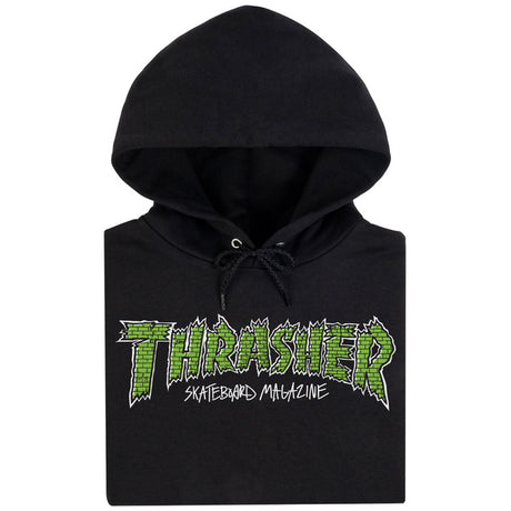 Thrasher Sweat Brick Hood Black