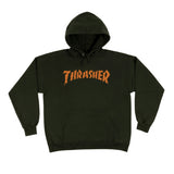 Thrasher Sweat Burn It Down Hood Dark Chocolate