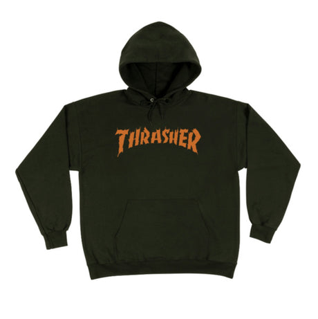 Thrasher Sweat Burn It Down Hood Dark Chocolate