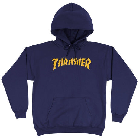 Thrasher Sweat Burn It Down Hood Navy