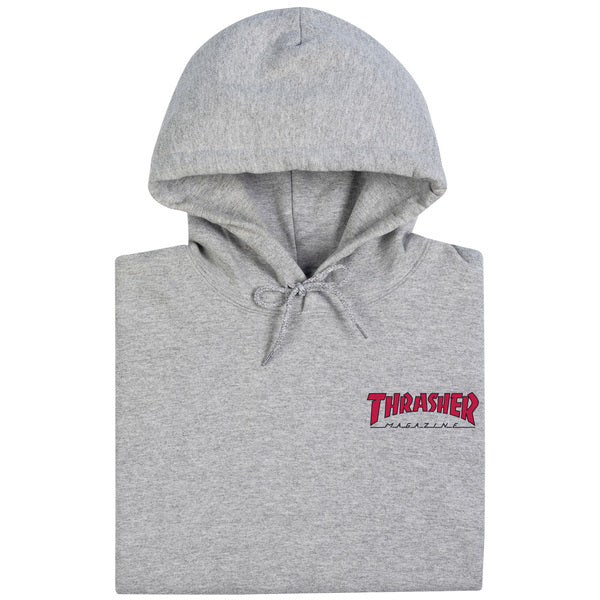 Thrasher Sweat Little Outlined Hood Grey