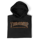Thrasher Sweat Outlined Hood Black Orange
