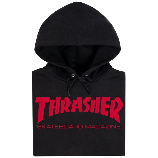Thrasher Sweat Skate Mag Hood Black Red