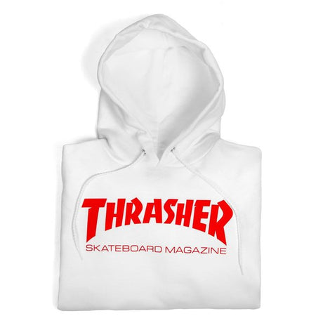 Thrasher Sweat Skate Mag Hood White Red