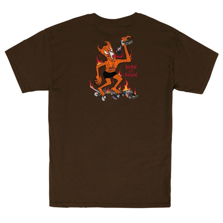 Thrasher T-Shirt Burn It Down Dark Chocolate