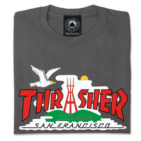 Thrasher T-Shirt The City Charcoal