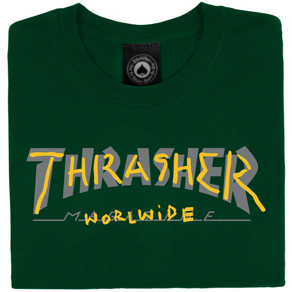 Thrasher T-Shirt Trademark Forest Green