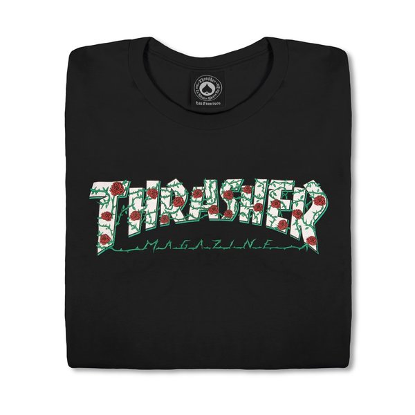 Thrasher T-Shirt Wo Roses Logo Black