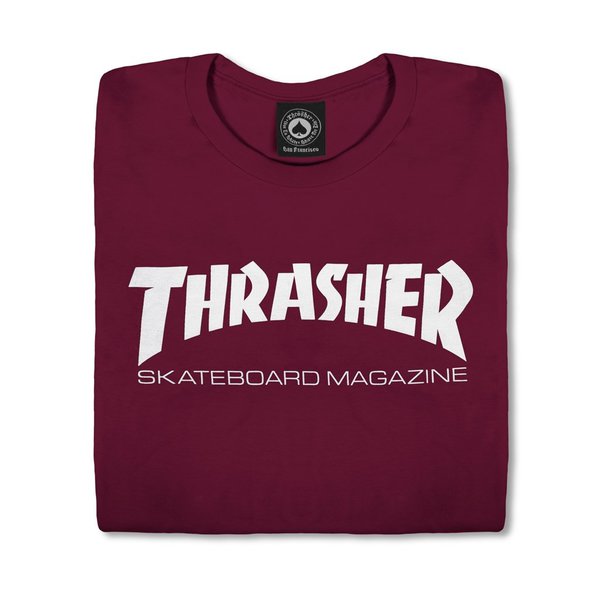 Thrasher T-Shirt Wo Skate Mag Maroon