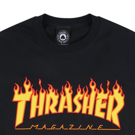 Thrasher T-Shirt Youth Flame Black