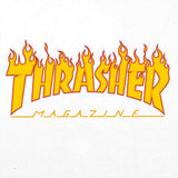 Thrasher T-Shirt Youth Flame White