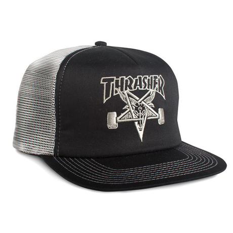 Thrasher Cap Skate Goat Emb Mesh Black Grey
