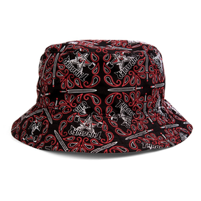 Thrasher Cap Bandana Bucket Black Red