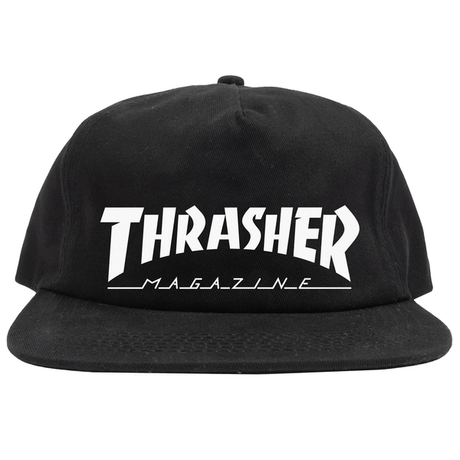 Thrasher Cap Mag Logo Snapback Black White