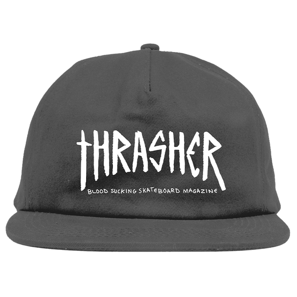 Thrasher Cap Toy Machine Scratch Snapback Charcoal