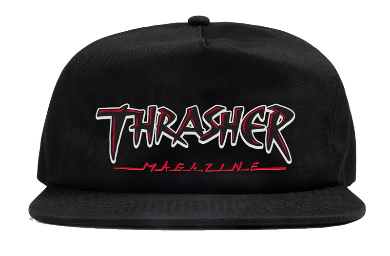 Thrasher Cap Slash Black Snapback
