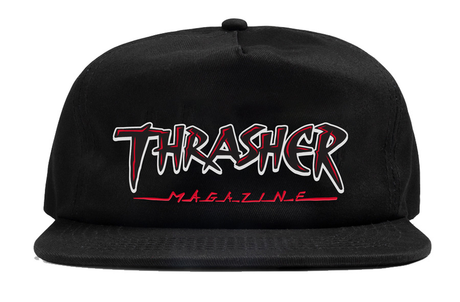 Thrasher Cap Slash Black Snapback