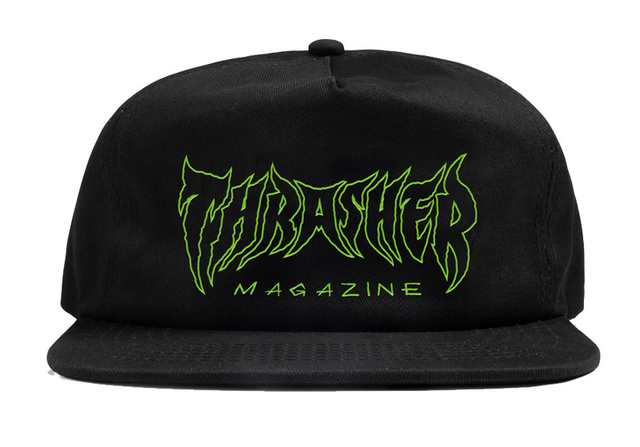 Thrasher Cap Metal Black Snapback