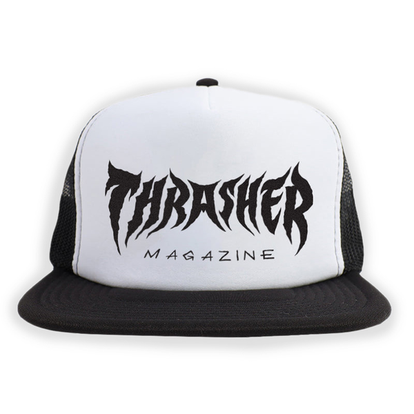 Thrasher Cap Metal Black White Black Trucker