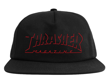 Thrasher Cap Shadow Mag Logo Snapback Black