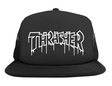 Thrasher Cap One-Liner Trucker Hat Black Black