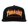 Thrasher Cap Flame Printed Black