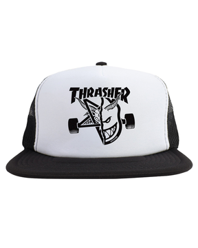 Thrasher Cap Spitfire Thrash & Burn Trucker Black White Blk