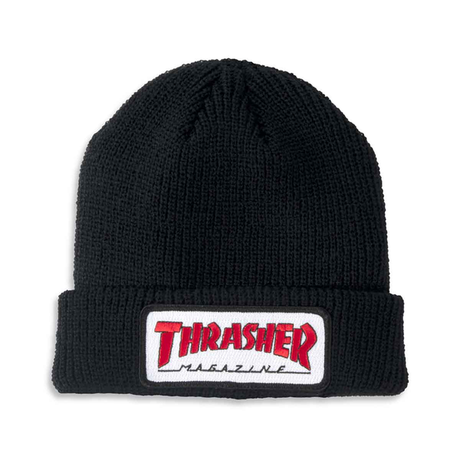 Thrasher Beanie Outlined Patch Black