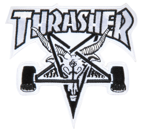 Thrasher Patch Logo Skate Goat Black White