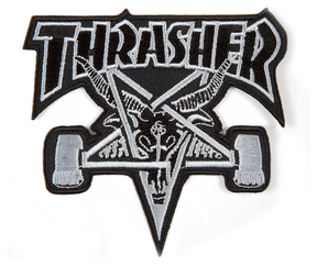 Thrasher Patch Logo Skate Goat Black Grey
