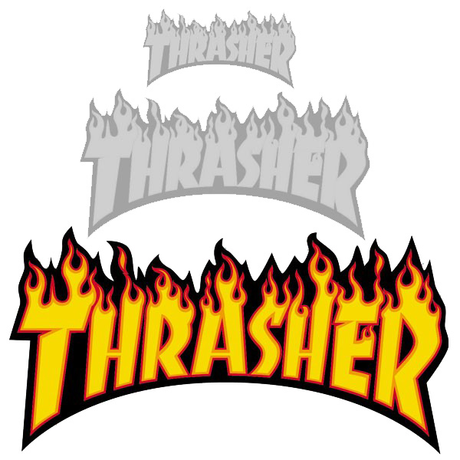 Thrasher Sticker (Pack De 25) Flame Large