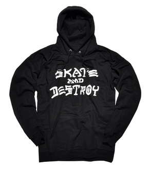 Thrasher Sweat Skate & Destroy Hood Black