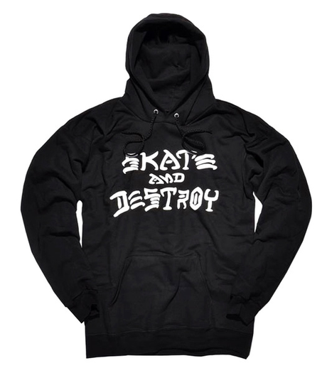 Thrasher Sweat Skate & Destroy Hood Black