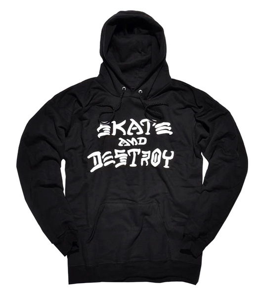 Thrasher Sweat Skate & Destroy Hood Black