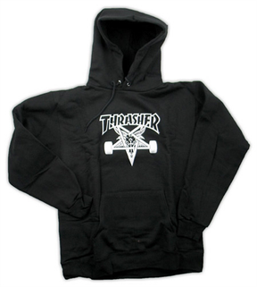 Thrasher Sweat Skate Goat Hood Black