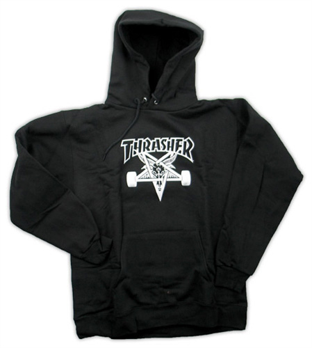 Thrasher Sweat Skate Goat Hood Black