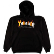 Thrasher Sweat Flame Mag Hood Black