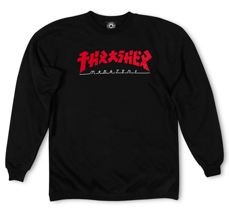 Thrasher Sweat Godzilla Crew Black