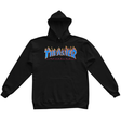 Thrasher Sweat Flame Hood Black Blue