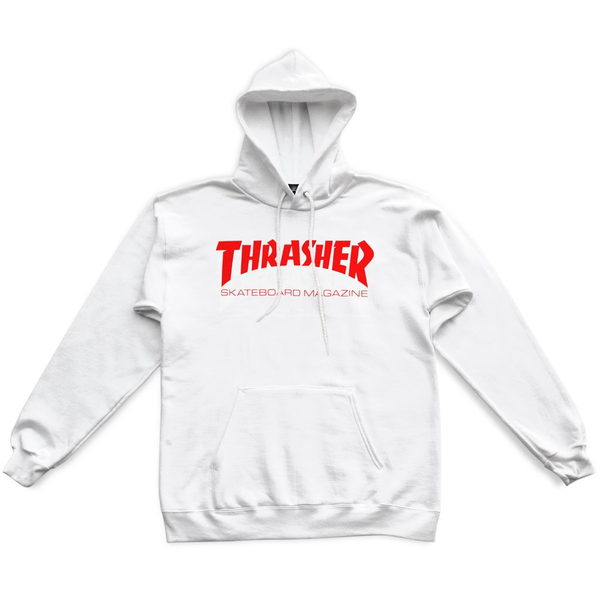 Thrasher Sweat Skate Mag Hood White Red
