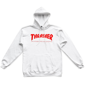 Thrasher Sweat Skate Mag Hood White Red