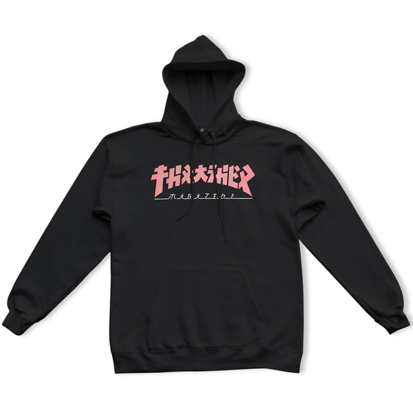 Thrasher Sweat Wo Godzilla Hood Black Pink
