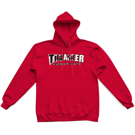 Thrasher Sweat Baker Hood Red