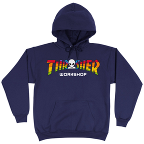 Thrasher Sweat Thrasher X Aws Spectrum Hood Navy